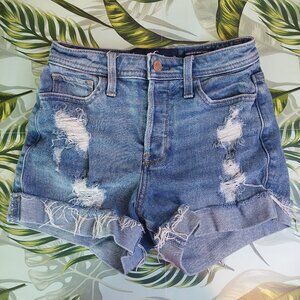 Hollister High Rise Mom Jean Short 3" Sz 00